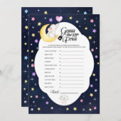 月象の赤ちゃんシャワー価格ゲームの上で 招待状 (正面/裏面)