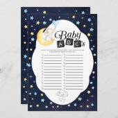 月象ベビーABCのゲーム 招待状 (正面/裏面)