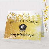 月賞カードのフェイクな金ゴールドの従業員 カード (黄色い花)