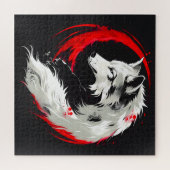 月赤オオカミ ジグソーパズル (横)