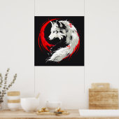 月赤オオカミ ポスター (キッチン)