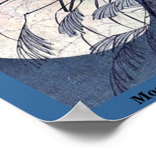 月越え山稲葉大曾良俊浮世絵 ポスター (角)