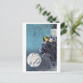 月越え山稲葉月岡芳年 ポストカード (スタンド正面)