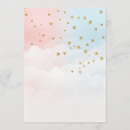 月越しに男女がピンクとブルーの招待状を明かす プログラム (裏面)