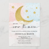 月越しに男女がピンクとブルーの招待状を明かす プログラム (正面)