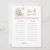 月越しゲームカードは何歳だった 招待状 (正面)