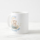 月越しテディベア男の赤ちゃんシャワー コーヒーマグカップ (正面左)