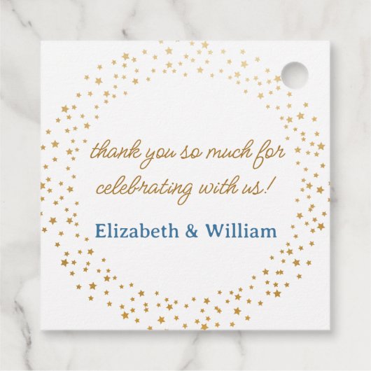 月越しテディベア男の赤ちゃんシャワー フェイバータグ (裏面)