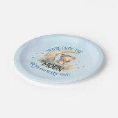 月越しテディベア男の赤ちゃんシャワー ペーパープレート (アングル)