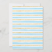 月越しテディベア男の赤ちゃんシャワー 招待状 (裏面)