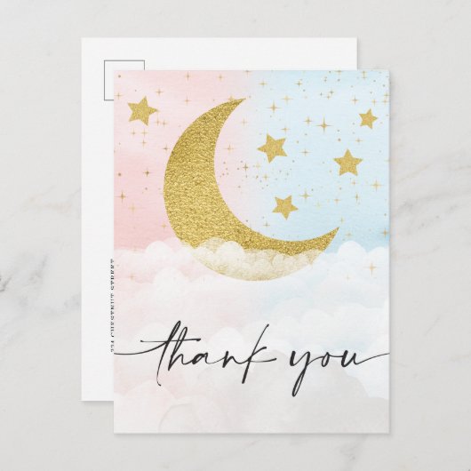 月越し性別を明らかにありがとう ポストカード (正面/裏面)