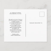 月越し性別を明らかにありがとう ポストカード (裏面)