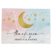 月越し性別を明らかにありがとう ラージペーパーバッグ (裏面)