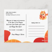 月辰年中国の2024年正月 ポストカード (裏面)