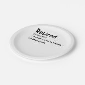 月退職した日に幸せであるおもしろい人 ペーパープレート (アングル)