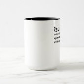 月退職した日に幸せであるおもしろい人 マグカップ (中央)