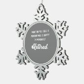 月退職した日に幸せである人 スノーフレークピューターオーナメント (右)