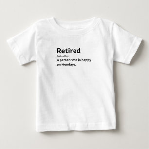 月退職した曜に幸せな人 ベビーTシャツ