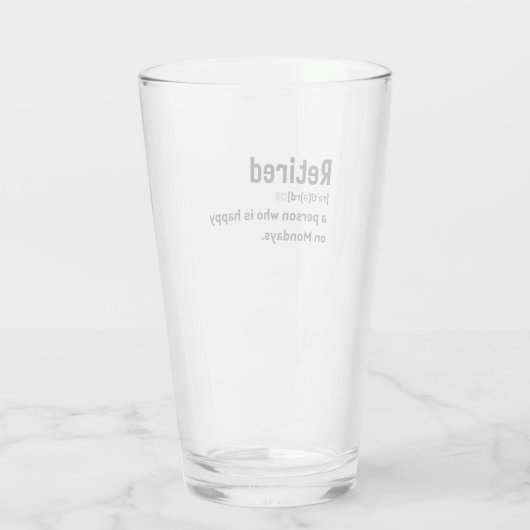 月退職した曜日に幸せな人おもしろい タンブラーグラス (裏面)