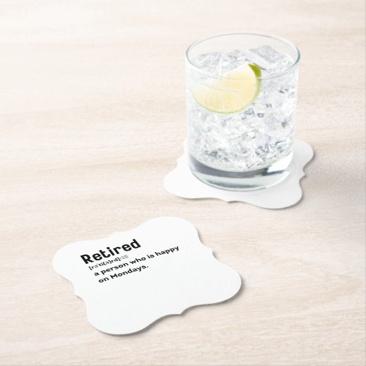 月退職した曜日に幸せな人おもしろい ペーパーコースター (インサイチュ)