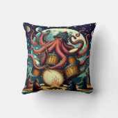 月遊照の岸辺のタコの太鼓 クッション (裏面)