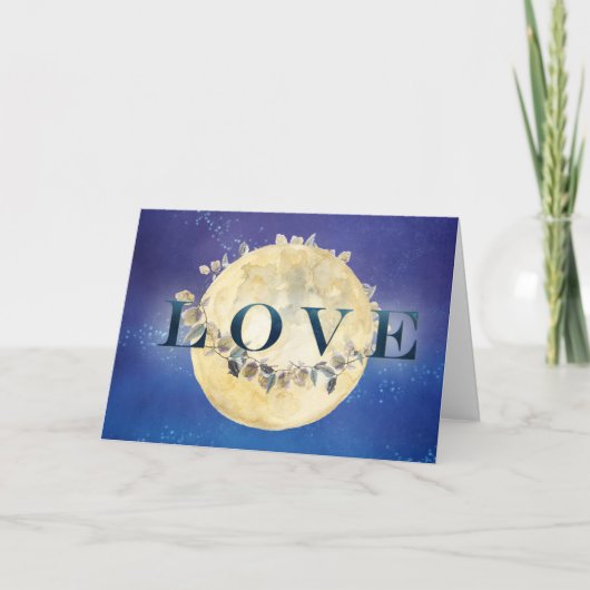 月酔いの星空バレンタイン カード (正面)