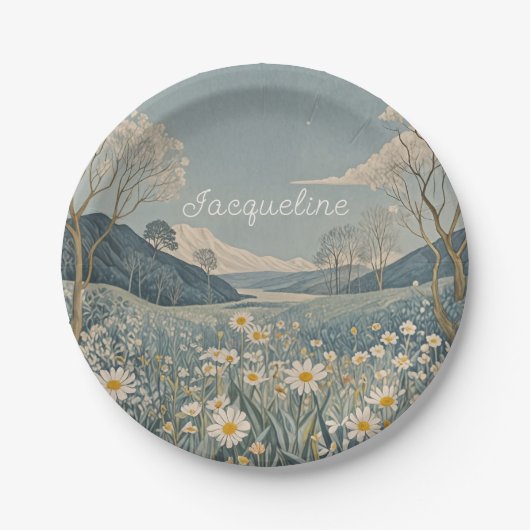 月野パーソナライズされた ペーパープレート (正面)