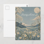 月野パーソナライズされた ポストカード (正面/裏面)