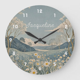 月野パーソナライズされた ラージ壁時計