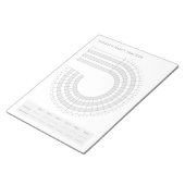 月間習慣トラッカー – ミニマモダンリストプランナー ノートパッド (アングル)