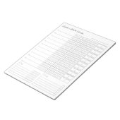 月間習慣トラッカー – ミニマルプランナー ノートパッド (アングル)