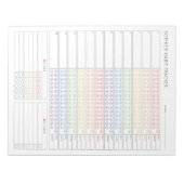 月間習慣トラッカー – レインボーミニマリストプランナー ノートパッド (正面)