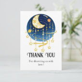 月降星赤ちゃんシャワー サンキューカード (スタンド正面)