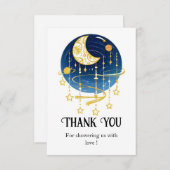 月降星赤ちゃんシャワー サンキューカード (正面/裏面)