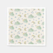 月雲星手引き水彩赤ちゃんシャワー スタンダードカクテルナプキン (正面)