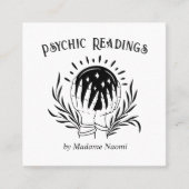 月霊媒水晶玉占い師 スクエア名刺 (正面)