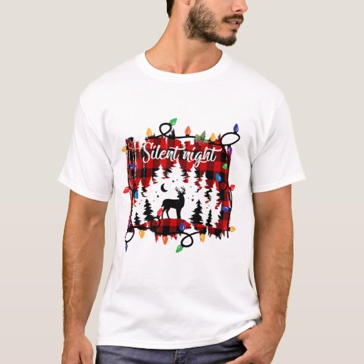 月静かの下のトナカイ Tシャツ (正面)