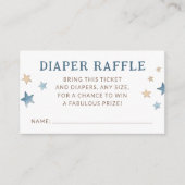 月面おむつラッフルの上に星 エンクロージャーカード (正面)