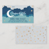 月面おむつラッフルカードの上 – 青 エンクロージャーカード (正面/裏面)