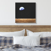 月面からの地球 キャンバスプリント (インサイチュ (寝室))
