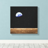 月面からの地球 キャンバスプリント (インサイチュ (ウッドフロア))