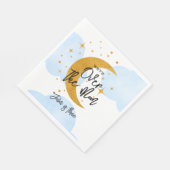 月面きらめく月子供の誕生日 スタンダードランチョンナプキン (角)