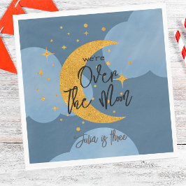 月面きらめく月子供の誕生日 スタンダードランチョンナプキン