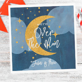 月面きらめく月子供の誕生日 スタンダードランチョンナプキン