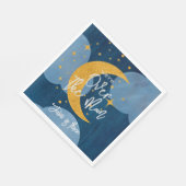 月面きらめく月子供の誕生日 スタンダードランチョンナプキン (角)