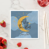 月面きらめく月子供の誕生日 スタンダードランチョンナプキン (インサイチュ)