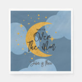 月面きらめく月子供の誕生日 スタンダードランチョンナプキン (正面)