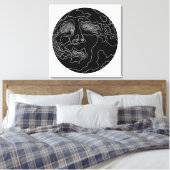 月面にいる人 キャンバスプリント (インサイチュ (寝室))