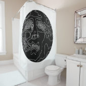 月面にいる人 シャワーカーテン (インサイチュ)