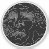 月面にいる人 シール (正面)